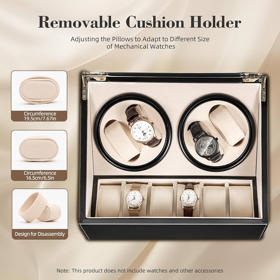 Amazon.com: WANLECY 4+6 Automatic Watch Winder Rotating